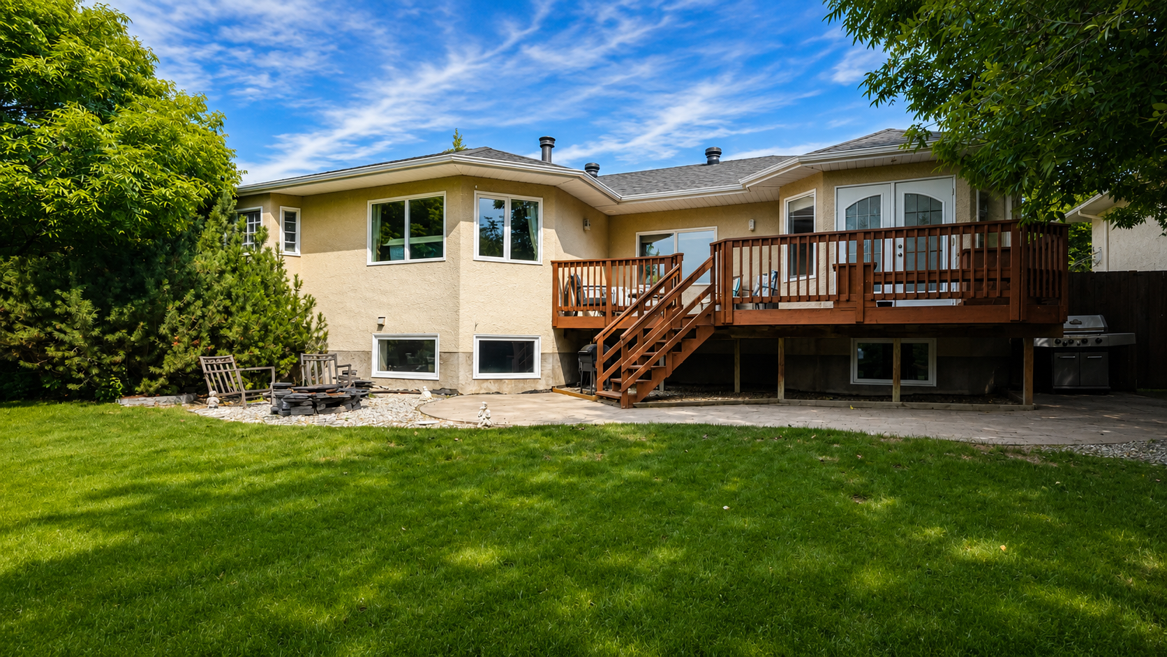 Deck and yard views